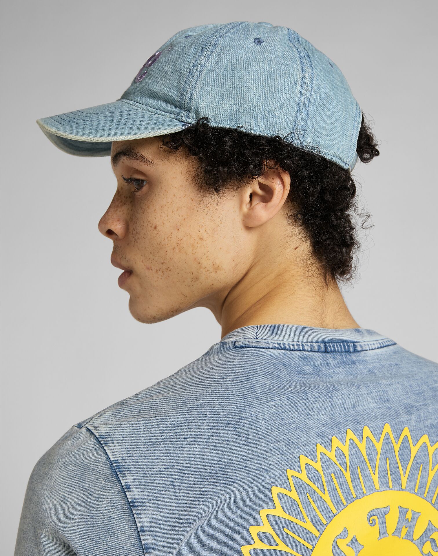 112144691 Lee Denim Cap in Washed Blue