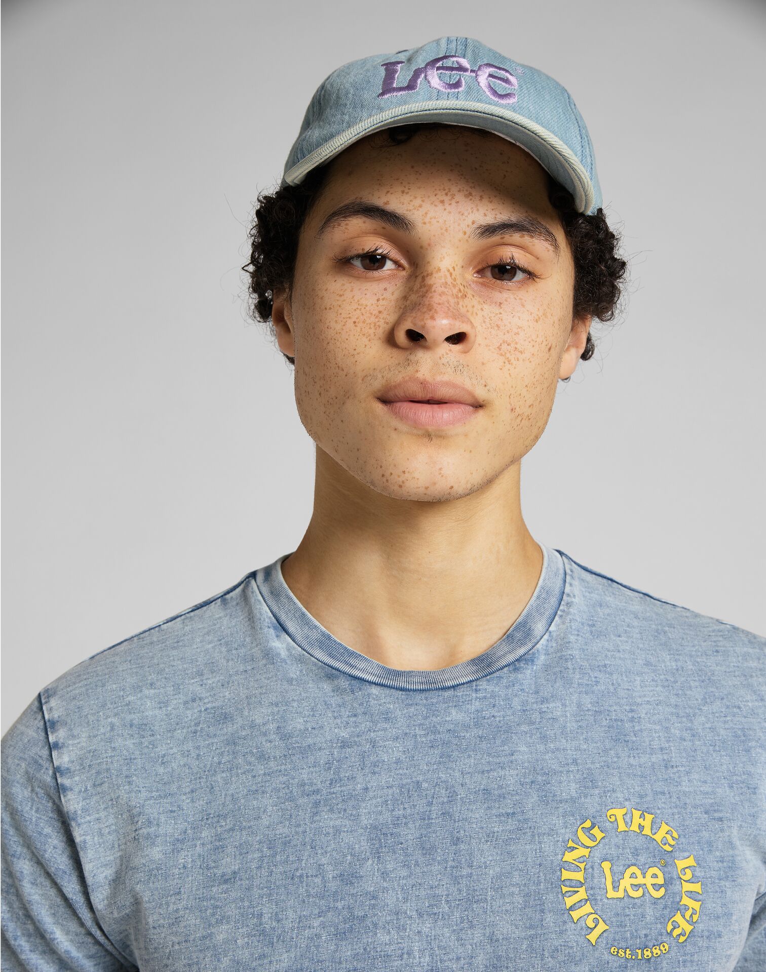 112144691 Lee Denim Cap in Washed Blue