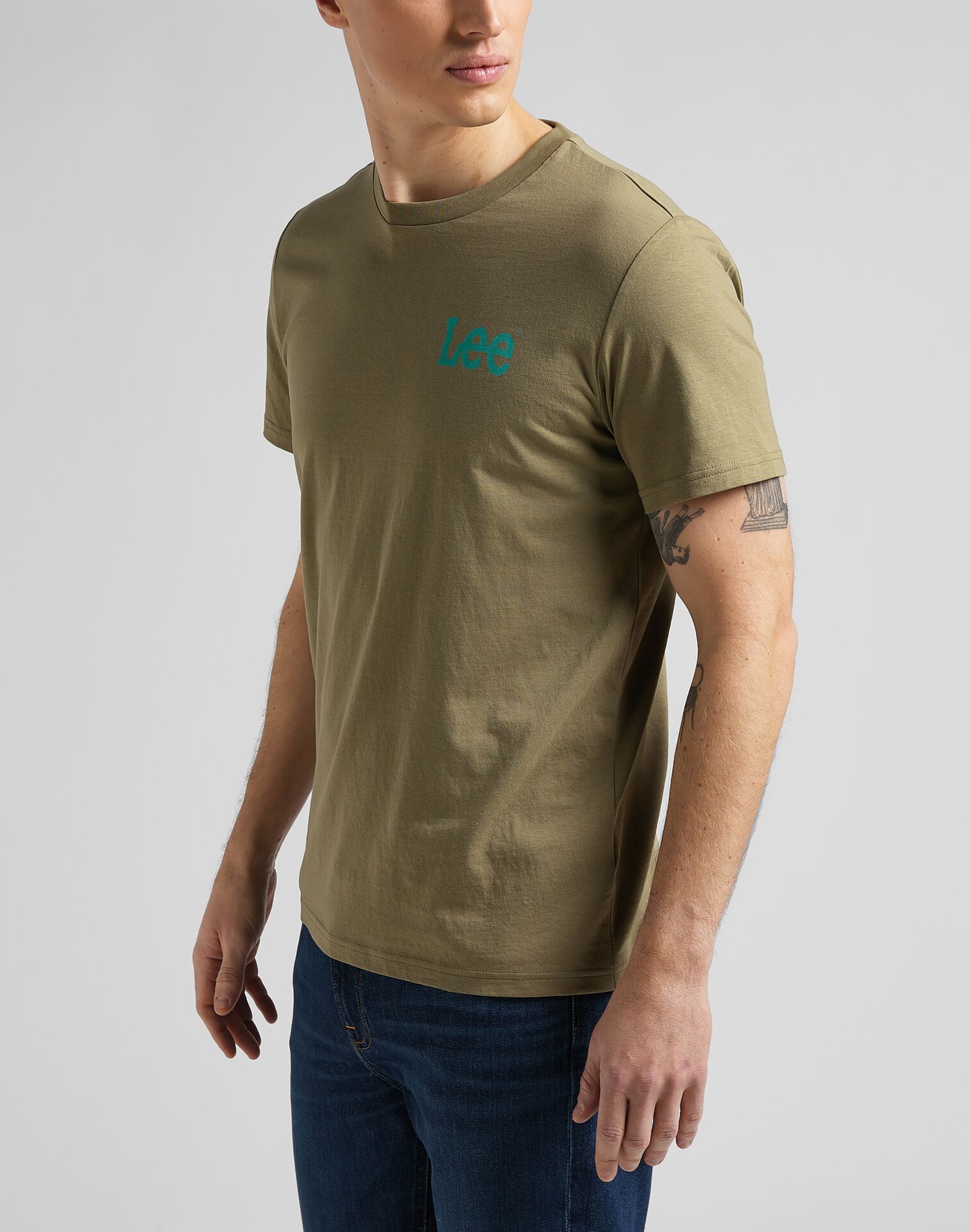Wobbly Logo Tee σε Χακί